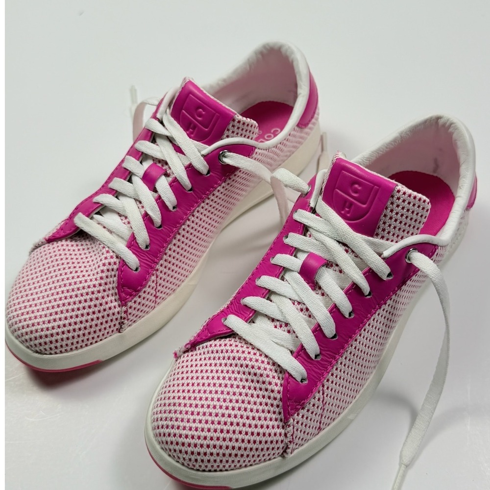 Cole Haan Grand Crosscourt II Pink White Lightweight Work Sneakers Womens 6.5B